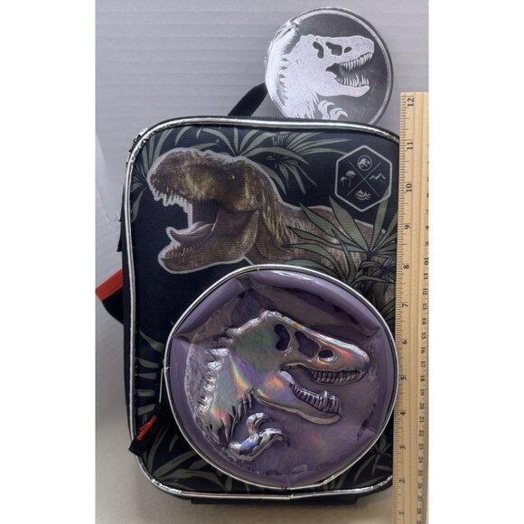 Jurassic World Dinosaur Lunch Box With Insulated Compartment & Zipper Closure - Picture 2 of 5